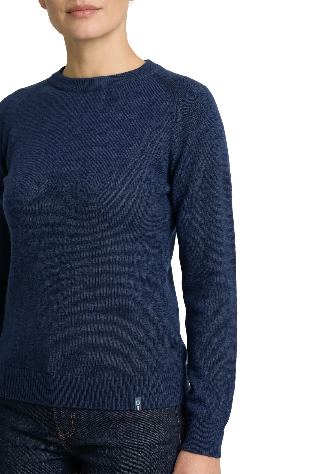 Alma Sweater being worn, hem detail