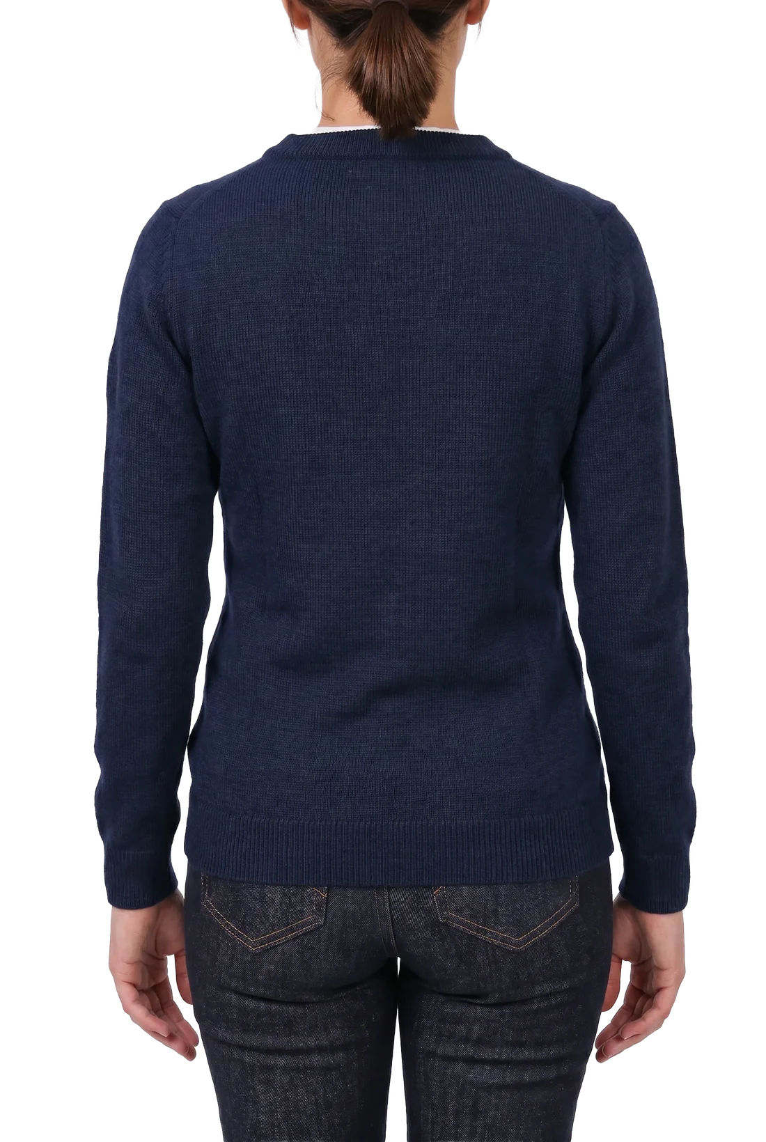 Alma Sweater being worn, back view