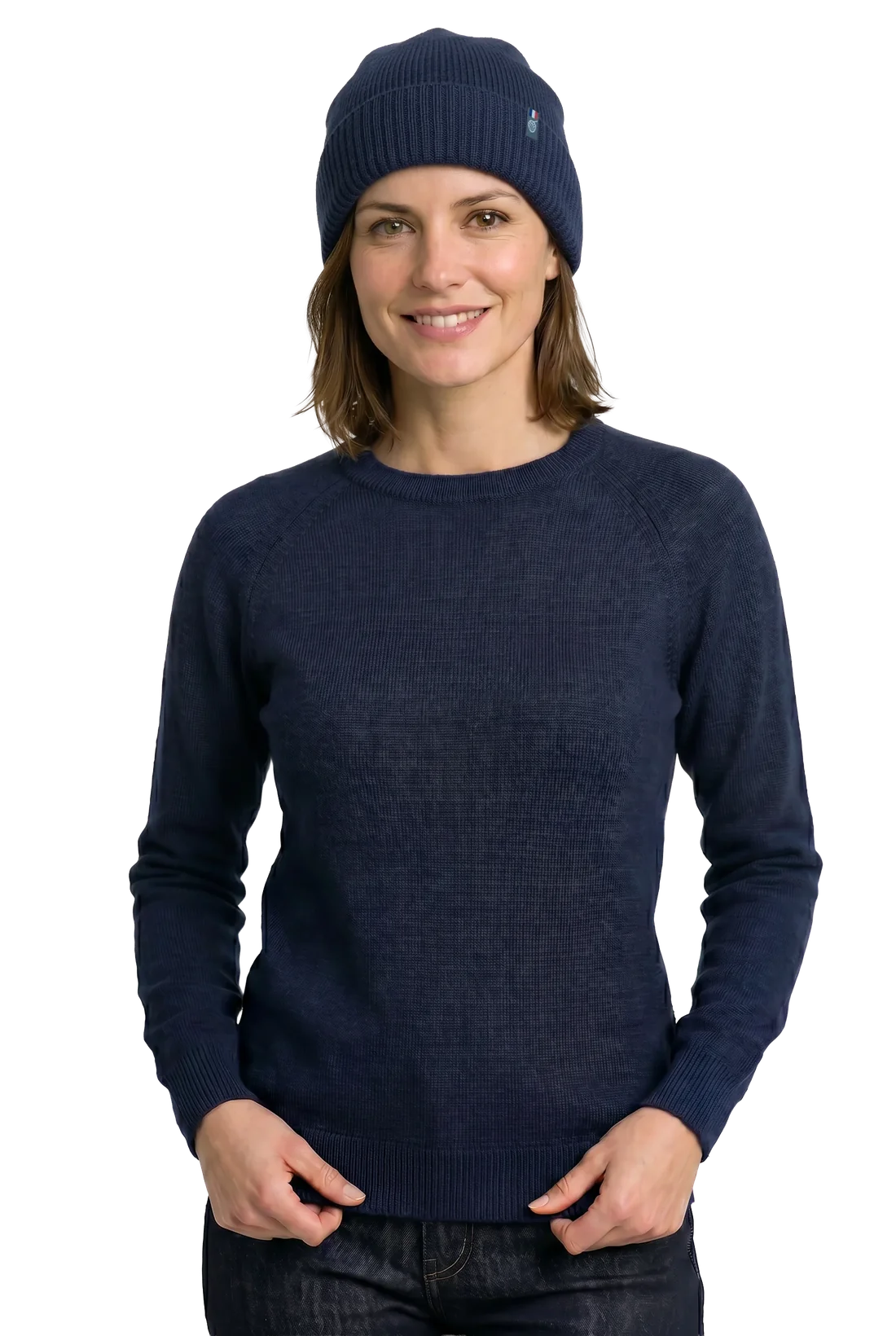 Robin Beanie being worn, front view